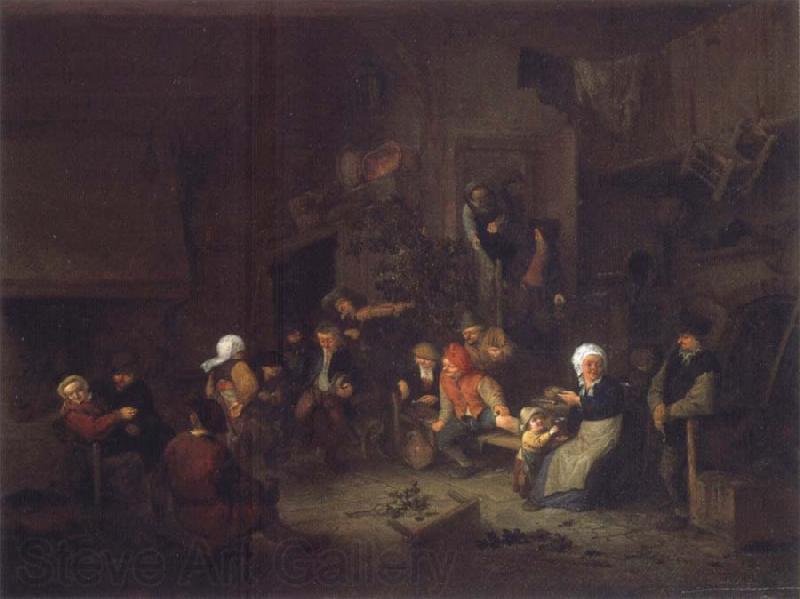Jan Steen Merry Company in an inn. Spain oil painting art